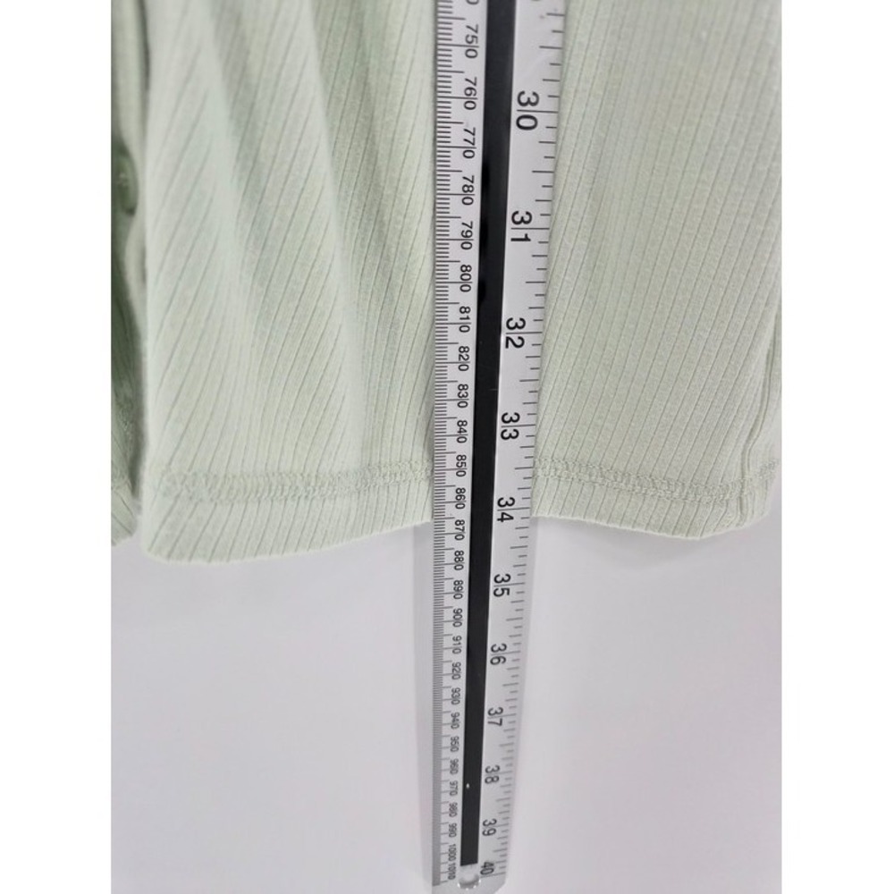 Abercrombie Sage Green Bodycon Ruched Polo Mini Dress S Stretch Button Front Y2k - Picture 12 of 12